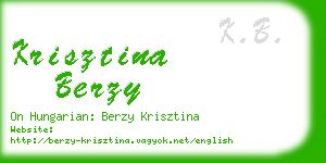 krisztina berzy business card